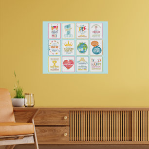 Colorful 12 Pesukim Poster