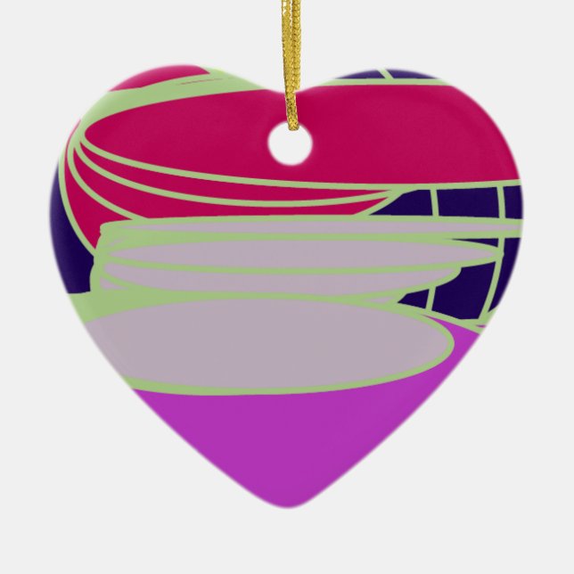 colorful 1332 abstract art ceramic ornament (Front)