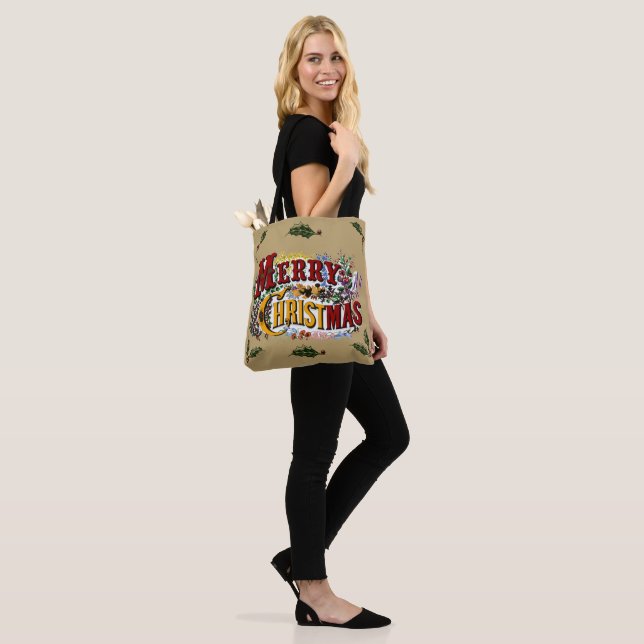 Colorful 1876 Merry Christmas Tote Bag (On Model)