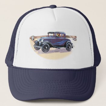 Colorful 1920s Vintage Automobile Sports Team Club Trucker Hat by DigitalDreambuilder at Zazzle