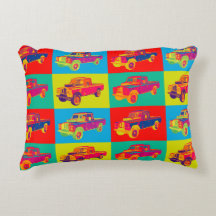 Colorful 1971 Land Rover Pickup Truck Pop Art