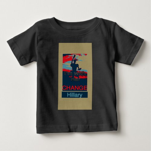 Colorful 2016 I am with her Vote for Hillary USA S Baby T_Shirt
