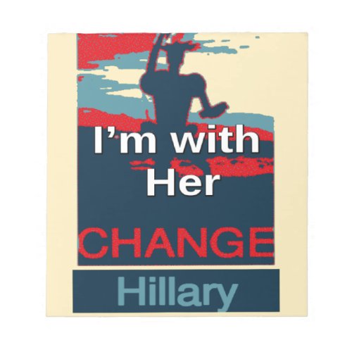 Colorful 2016 I am with her Vote for Hillary USA S Notepad