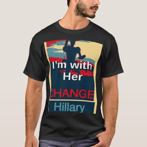 Colorful 2016 I am with her Vote for Hillary USA S T_Shirt