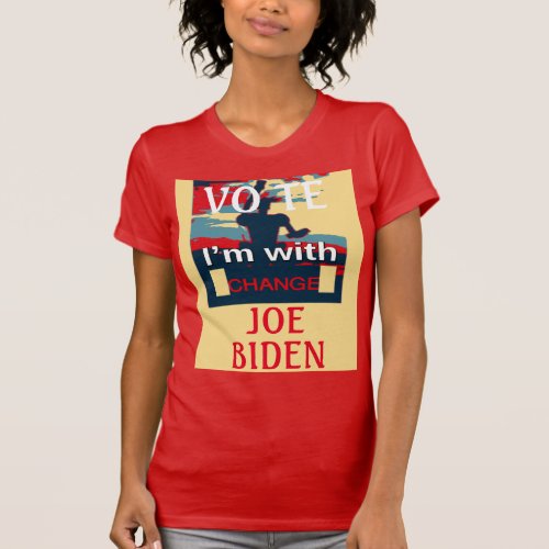Colorful 2020 Im with Him Vote for Joe Biden USA T_Shirt