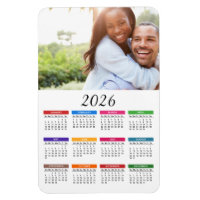 Colorful 2026 Calendar with Your Photo