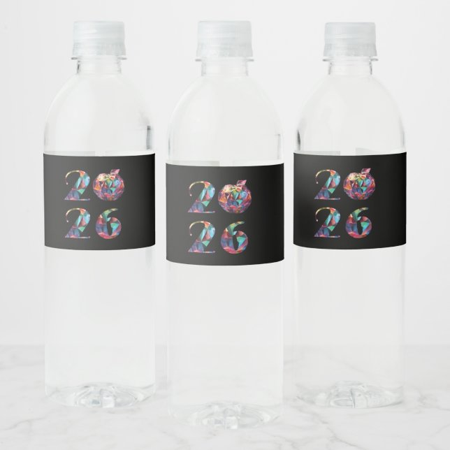 Colorful 2026- water bottle label (Bottles)