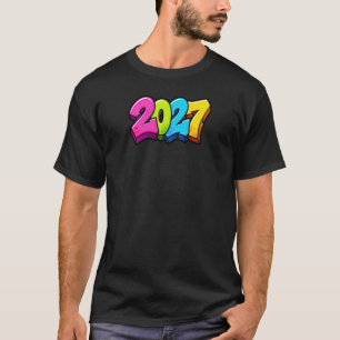 Colorful 2027 numbers T-Shirt