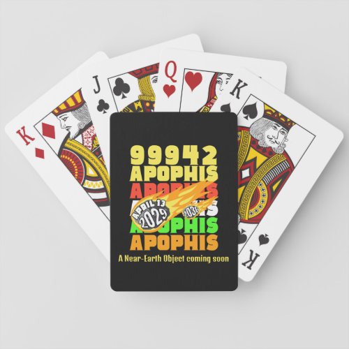 Colorful 2029 APOPHIS Asteroid 99942 Playing Cards