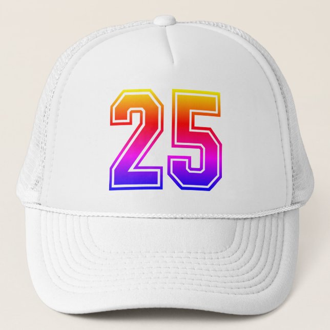 Colorful 25th Birthday Party Trucker Hat (Front)