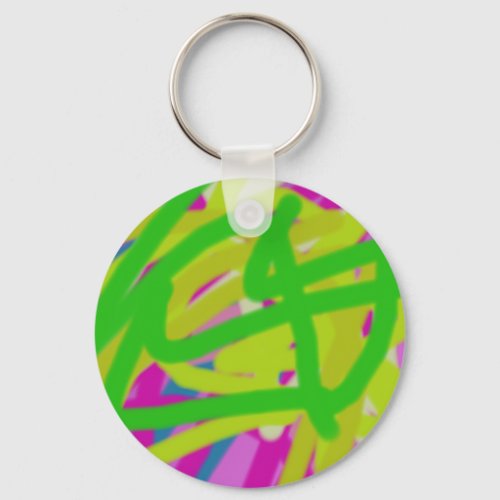 colorful 3748 abstract art keychain