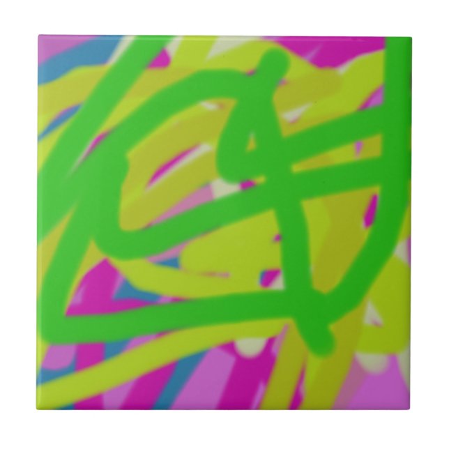 colorful 3748 abstract art tile (Front)