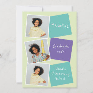Colorful 3 Photo Elementary  Announcement