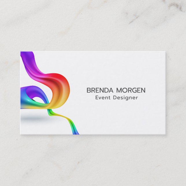 Colorful 3D abstract shape design Business Card (Front)