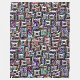 Colorful 3D Abstract Structure Fleece Blanket