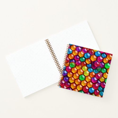 Colorful 3D Candies Sweets pattern Candy Pattern Notebook