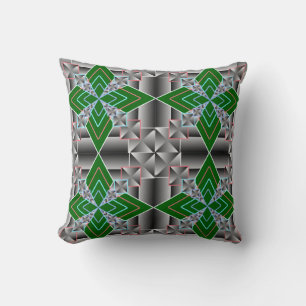 Colorful 3D Digital Art Throw Pillow   16x16 Perfe