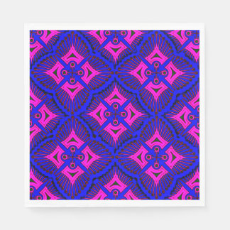 Colorful 3D Digital Design Luncheon Napkins - Perf