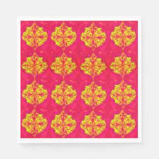 Colorful 3D Digital Design Luncheon Napkins - Perf