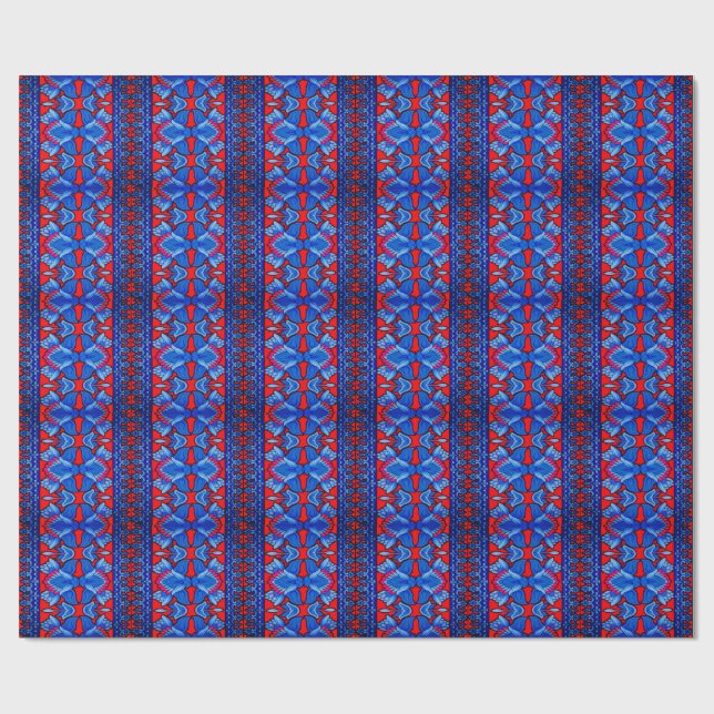 Colorful 3D Digital Design Matte Wrapping Paper –  (Flat)