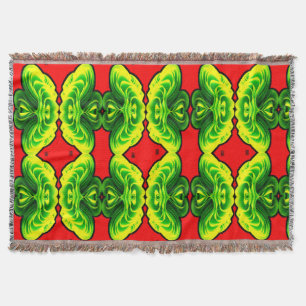 Colorful 3D Digital Design Throw Blanket