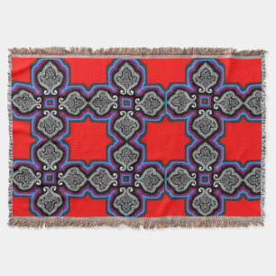 Colorful 3D Digital Design Throw Blanket