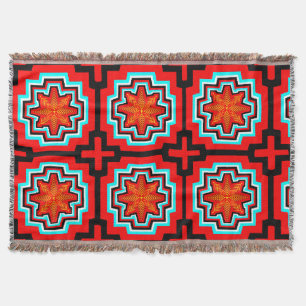 Colorful 3D Digital Design Throw Blanket