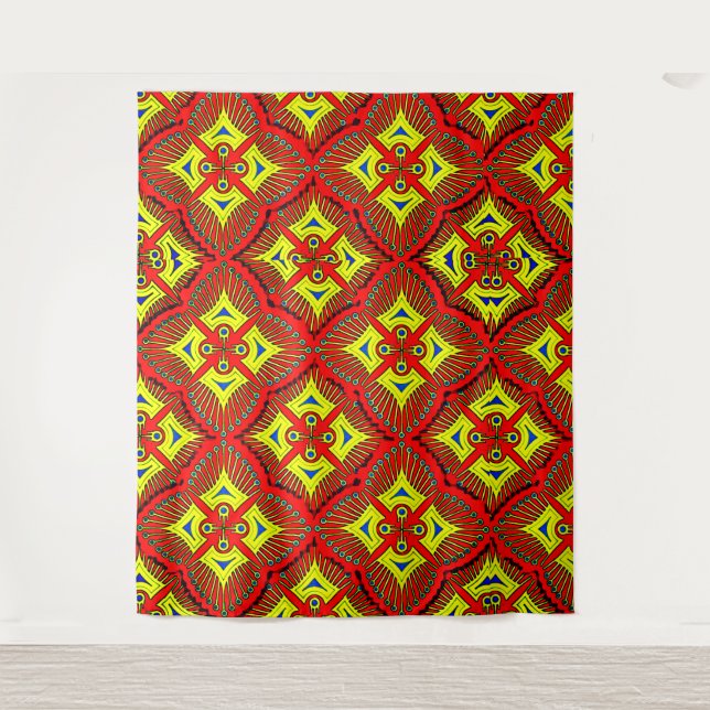 Colorful 3D Digital Tapestry – Extra-Large 88"x104 (Front)