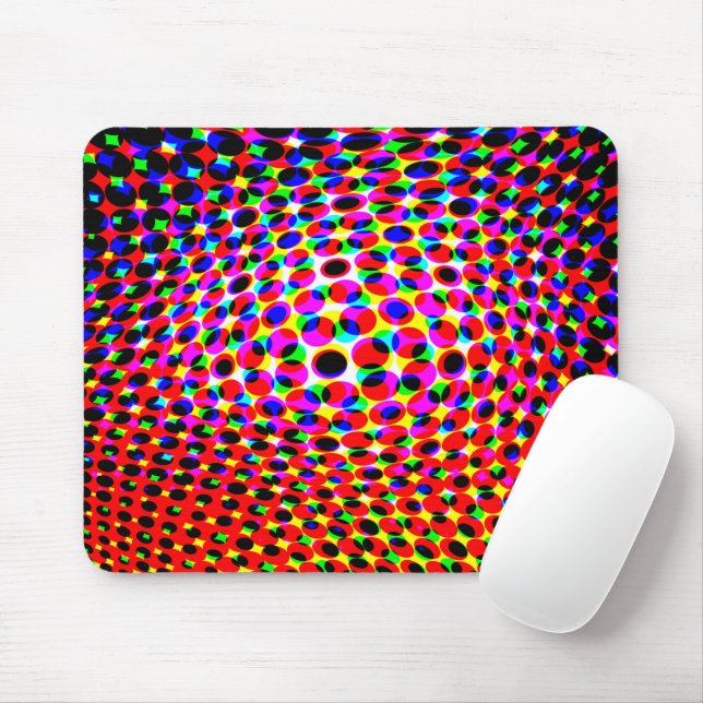 Colorful 3D Effect Mouse Pad (With Mouse)