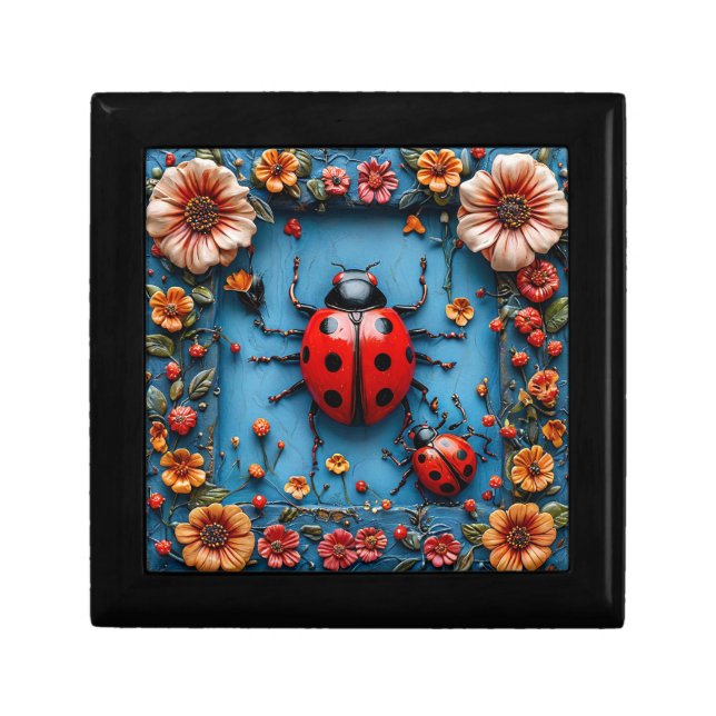 Colorful 3d ladybug gift box (Front)