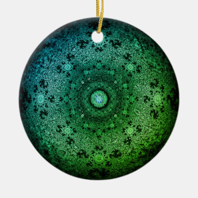 Colorful 3d pattern ceramic ornament (Front)