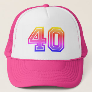 Colorful 40th Birthday Party Trucker Hat