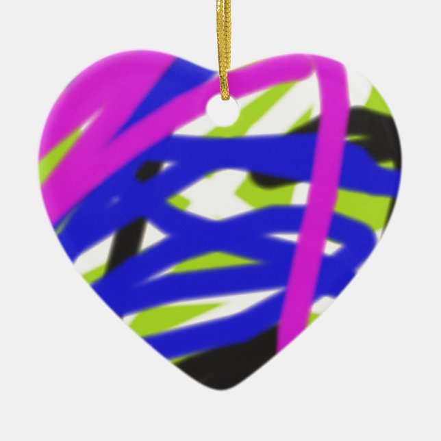 colorful 4834 abstract art ceramic ornament (Front)
