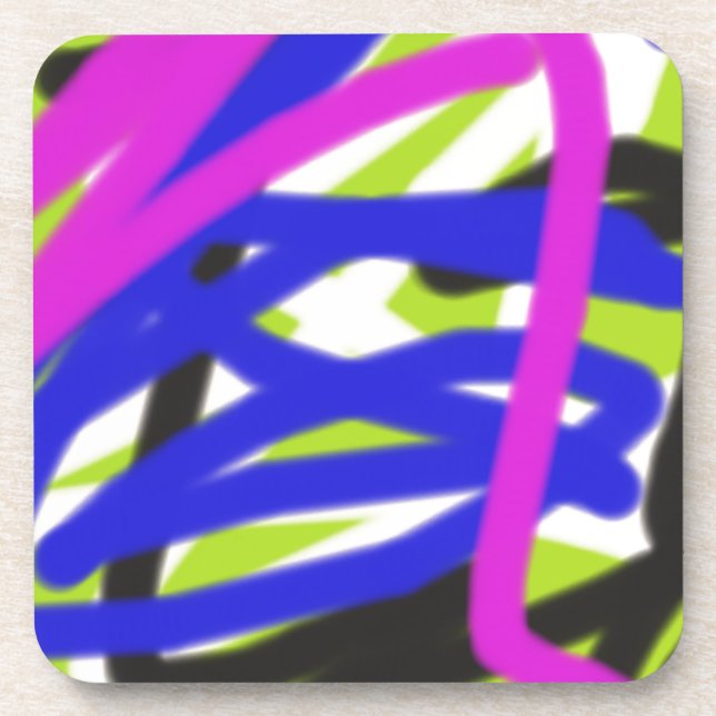 colorful 4834 abstract art coaster (Front)