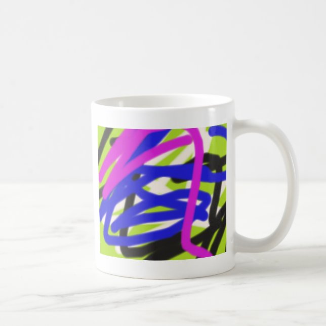 colorful 4834 abstract art coffee mug (Right)