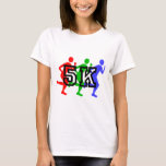 Colorful 5k Runners T-shirt at Zazzle