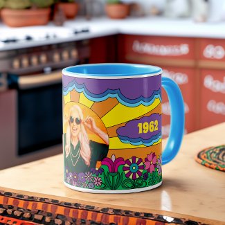 Colorful 60s Flower Child Hippie Birthday Photo