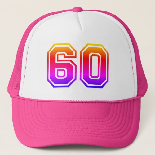 Colorful 60th Birthday Party Trucker Hat