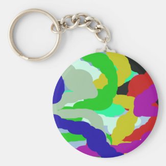colorful 64329 abstract design basic round button keychain