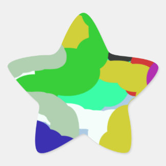 colorful 64329 abstract design star sticker