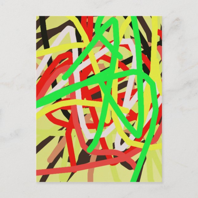 colorful 676 abstract art postcard (Front)