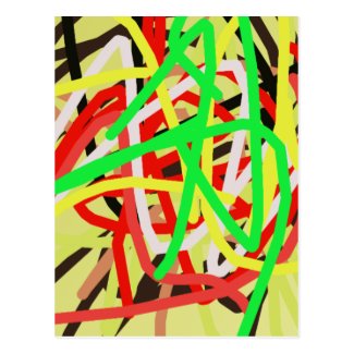 colorful 676 abstract art postcard