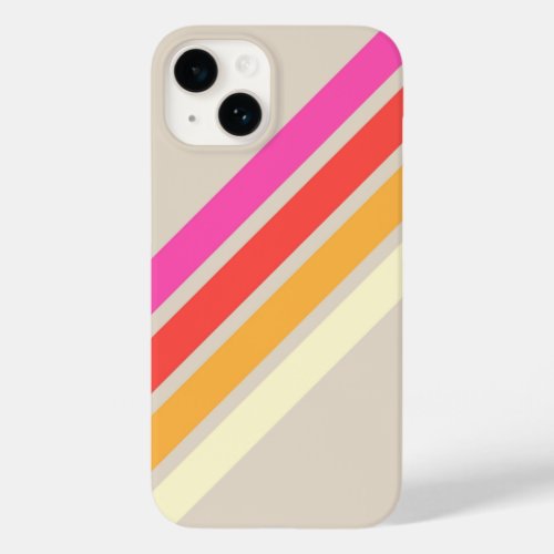 Colorful 70s 80s Retro Striped Stripes Case_Mate iPhone 14 Case