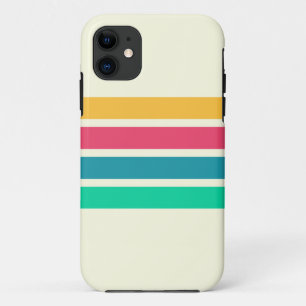Colorful 70s 80s Retro Striped Stripes iPhone 11 Case