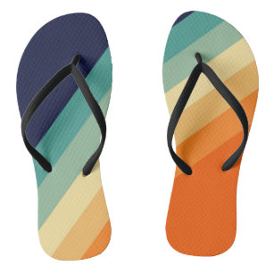 Vintage 80's rainbow flip flops on sale