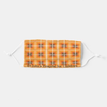 Colorful 70s Retro Pattern Custom Name Adult Cloth Face Mask by TheSillyHippy at Zazzle