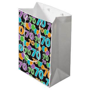 Colorful 70th Birthday Gift Bag