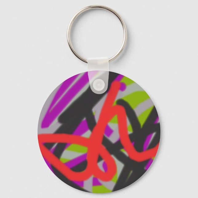 colorful 7564 abstract art keychain (Front)