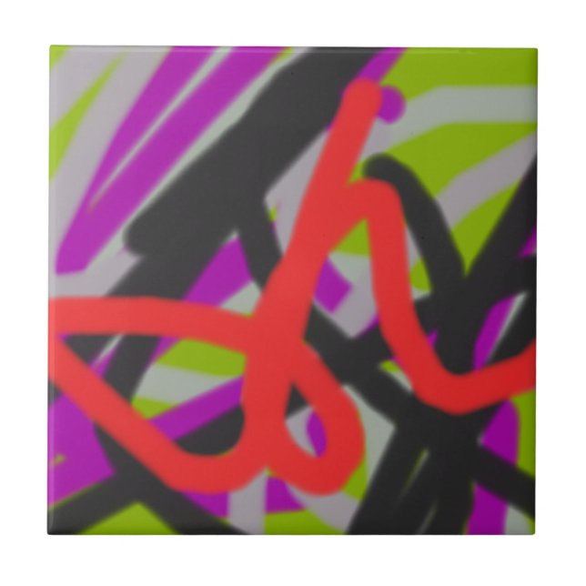 colorful 7564 abstract art tile (Front)