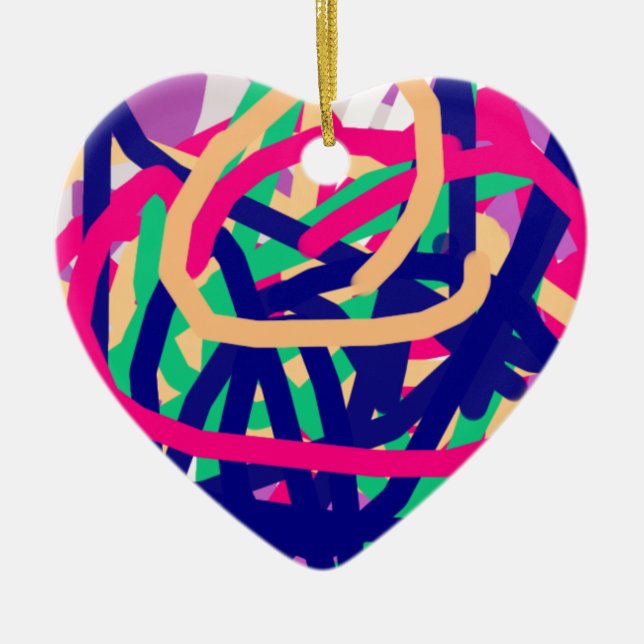 colorful 7647 abstract art ceramic ornament (Front)